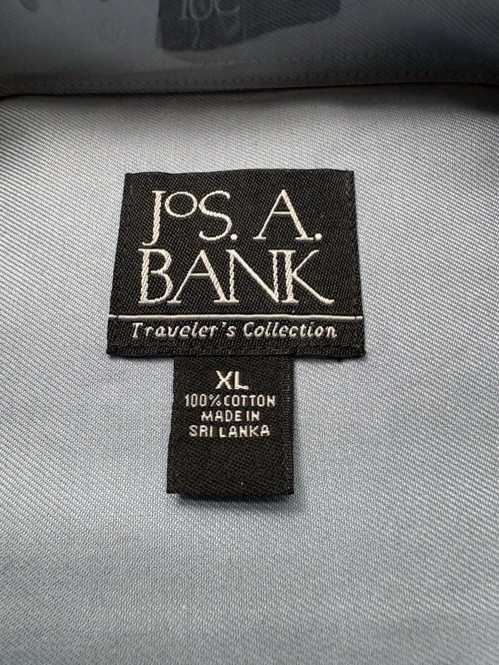 NEW Men’s Jos A Bank Traveler Long Sleeve Button Down Stretch Blue Shirt Size XL - Picture 3 of 5